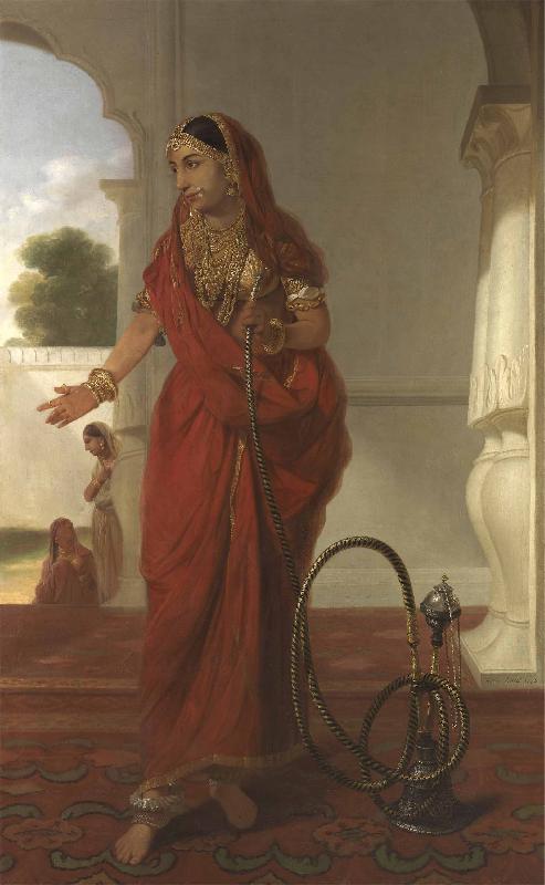 Tilly Kettle Dancing Girl or An Indian Dancing Girl with a Hookah oil painting picture